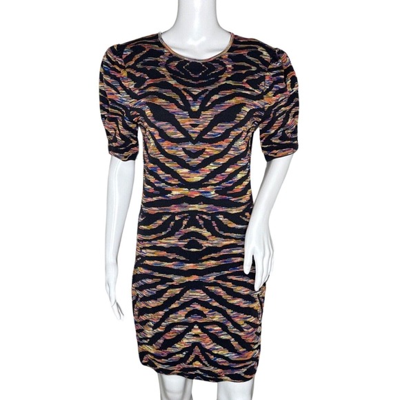 Free People Dress Womens‎ Medium Multicolored Zebra Take Me Out Bodycon Festival - Picture 1 of 10